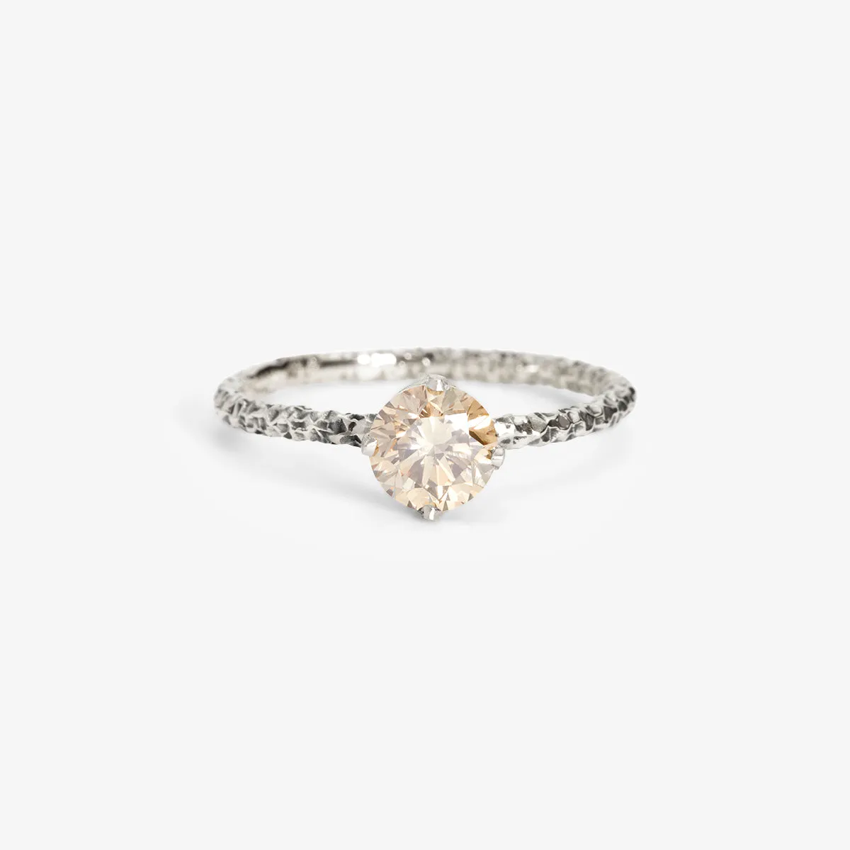 5.6mm Brown Diamond Homespun Solitaire Ring | R9007BR