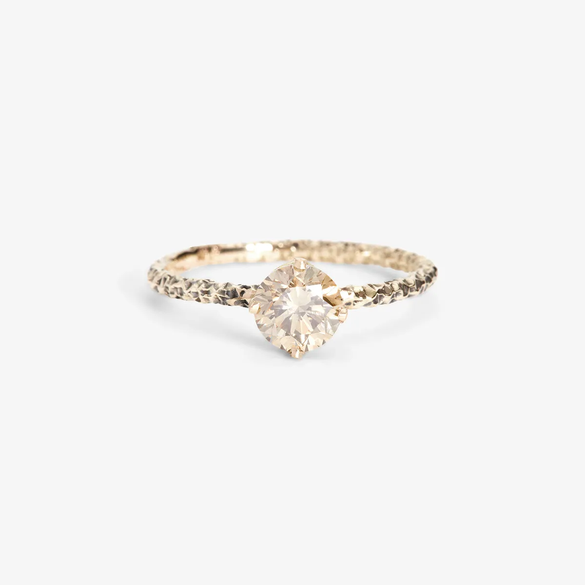 5.6mm Brown Diamond Homespun Solitaire Ring | R9007BR