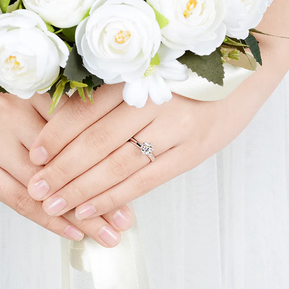 6-Prong Solitaire Lab-Grown Diamond Engagement Ring