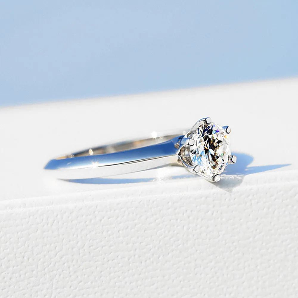 6-Prong Solitaire Lab-Grown Diamond Engagement Ring