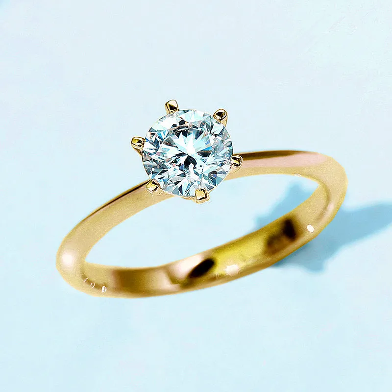 6-Prong Solitaire Lab-Grown Diamond Engagement Ring