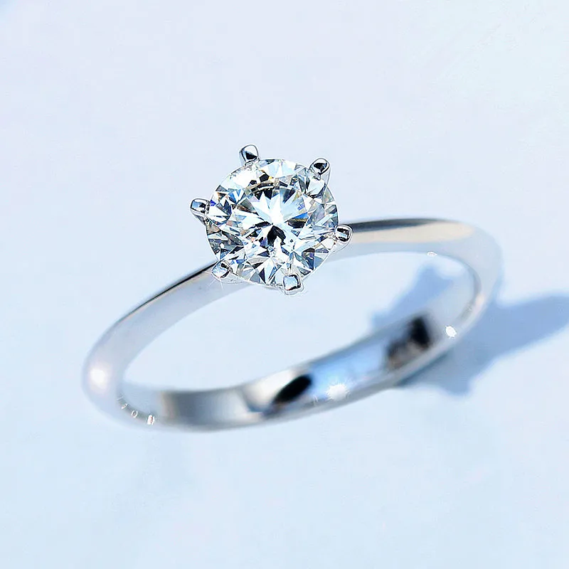 6-Prong Solitaire Lab-Grown Diamond Engagement Ring