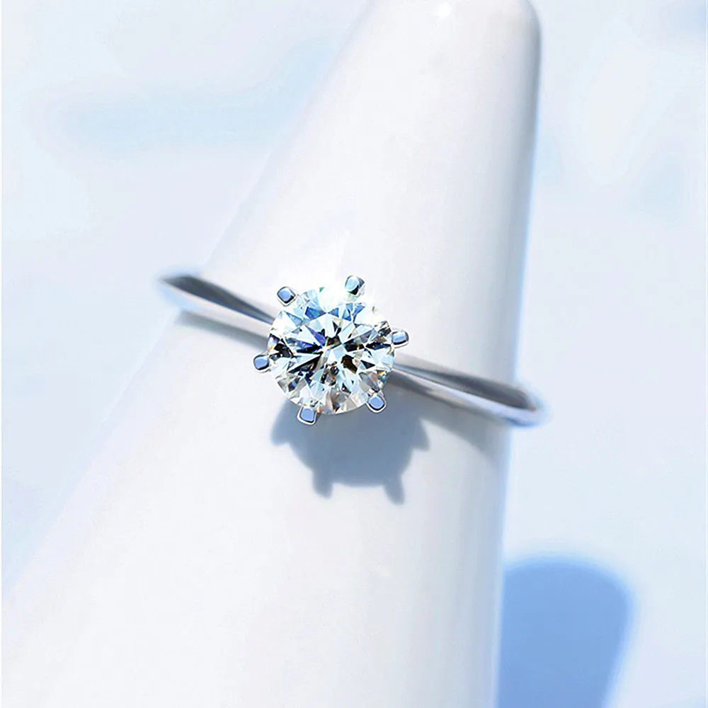 6-Prong Solitaire Lab-Grown Diamond Engagement Ring