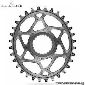 Absoluteblack 30T | 32T | 34T | 36T Direct Mount Oval | 12 Speed HG  For Shimano XTR M9100 | XT M8100 | SLX M7100 Crank