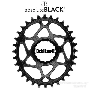 AbsoluteBLACK 30T | 32T | 34T | 36T Oval Cinch Chain Ring For Race Face Crank 3mm | 6mm