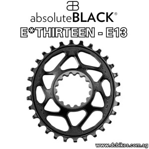 AbsoluteBlack 30T/32T Direct Mount Oval Chain Ring | 12 Speed  For E*THIRTEEN - E13 Guidering Crank