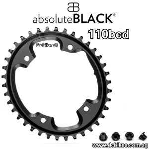 AbsoluteBlack 40T/42T Oval 110bcd For Shimano Ultegra Chain Ring
