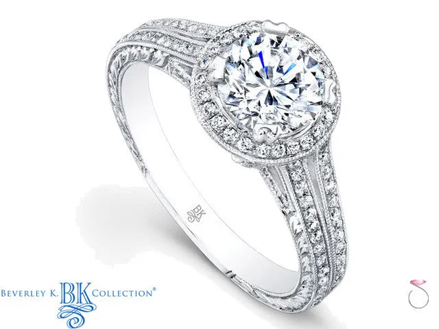 Beverley K Split Shank Semi-mount Engagement Ring in 18K