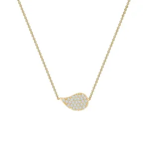 Birks 18K Yellow Gold Petale Diamond Pave Necklace