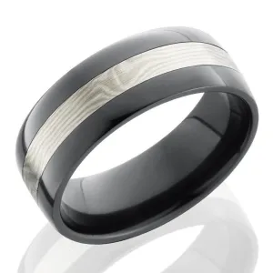 Black Zirconium Mokume 14kt / Sterling Inlay