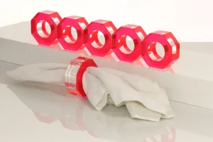 Bolt Dining Ring Set in Red
