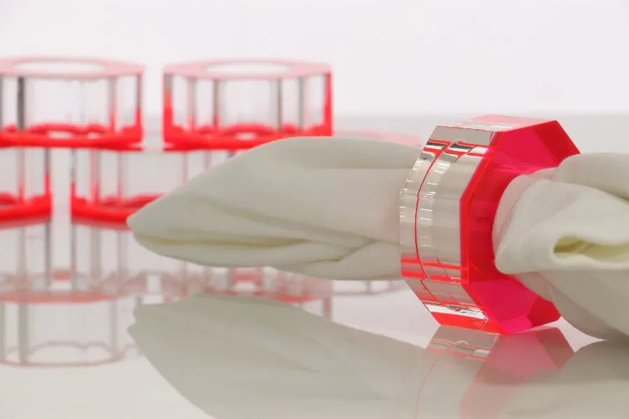 Bolt Dining Ring Set in Red
