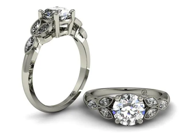 Bostonian Mariposa Vintage Inspired Engagement Ring
