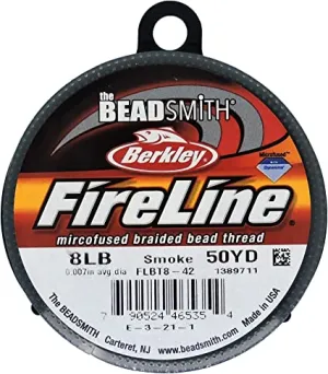 Braided Bead Thread Smoke 8lb