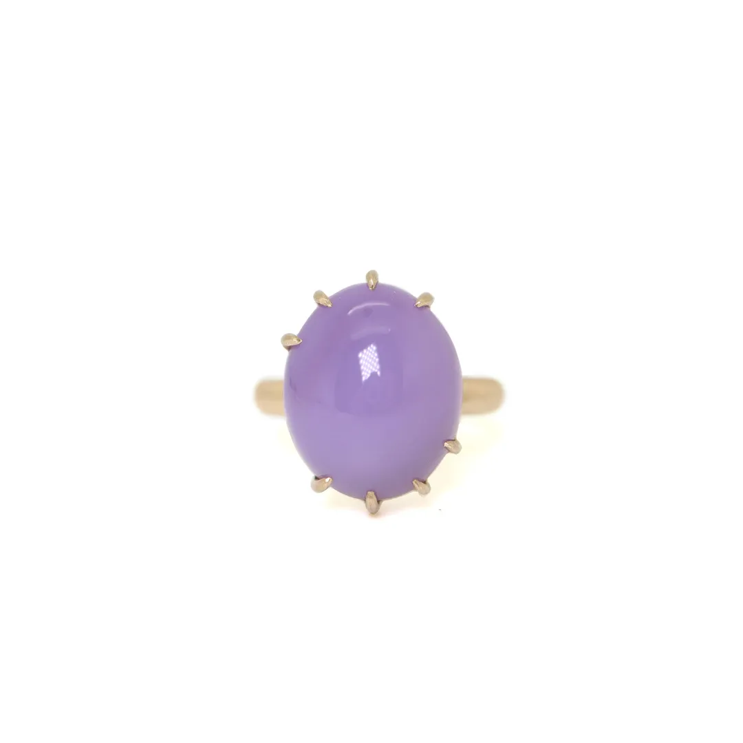 Budding Lilac Chalcedony Vanity Ring