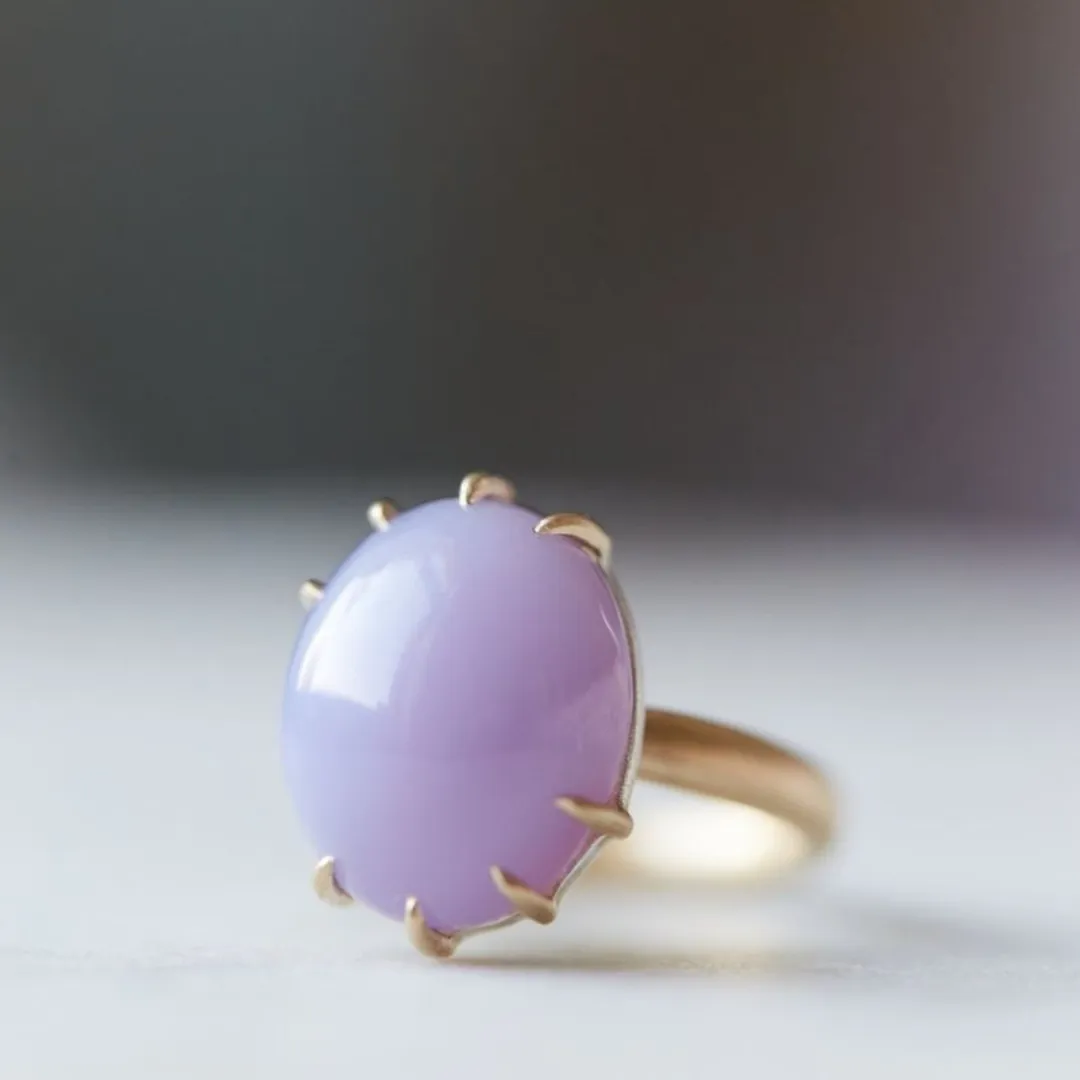 Budding Lilac Chalcedony Vanity Ring