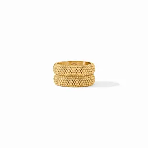 CABOCHON BEADED ETERNITY DUET RING