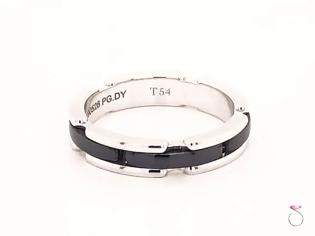 CHANEL Ultra Ring 18K White Gold and Black Ceramic Size 54 US Size 7
