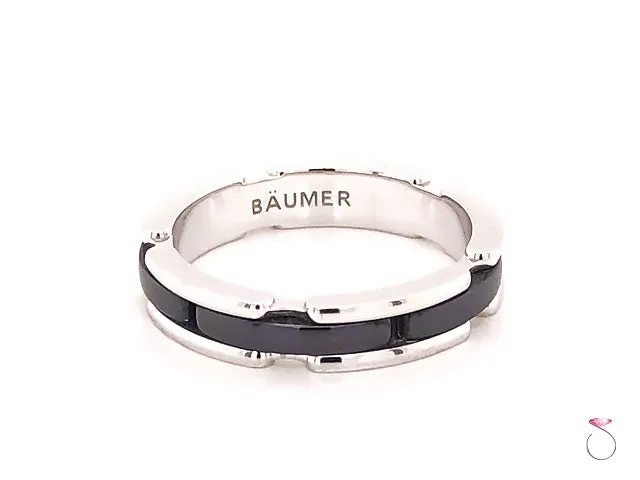 CHANEL Ultra Ring 18K White Gold and Black Ceramic Size 54 US Size 7