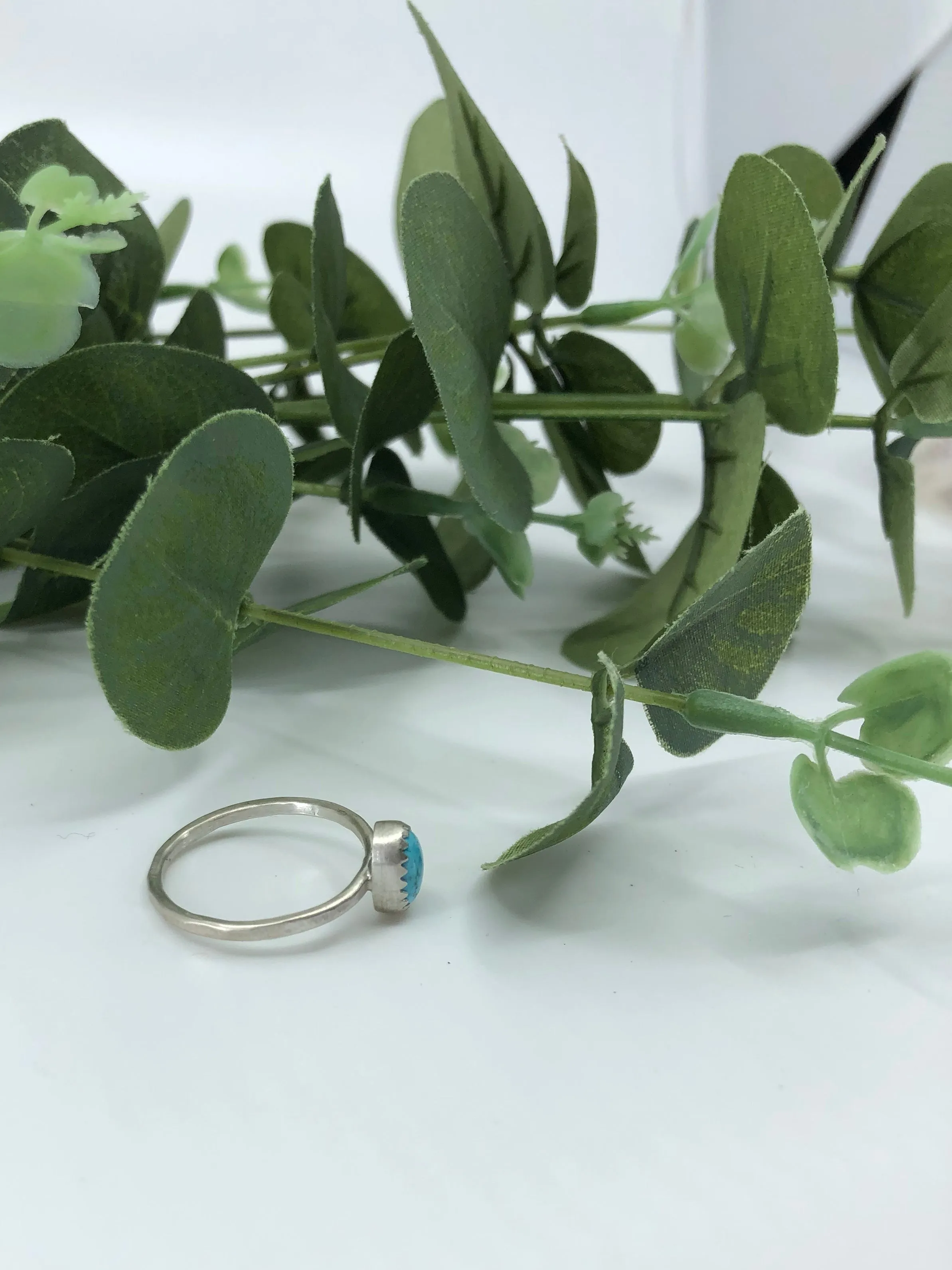 Chinese Turquoise Stacking Ring - Size 8