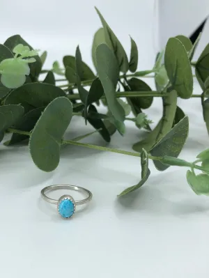Chinese Turquoise Stacking Ring - Size 8