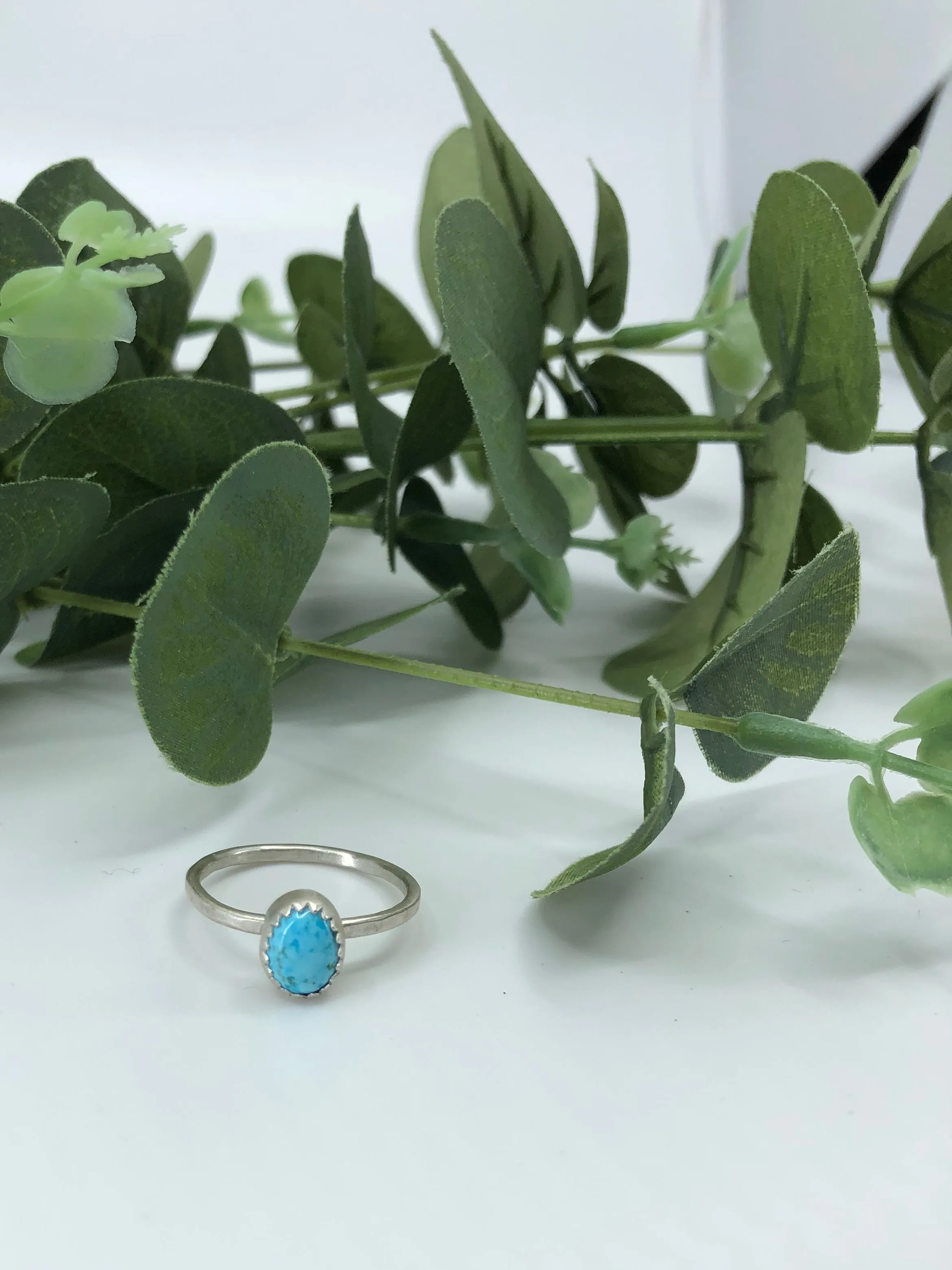 Chinese Turquoise Stacking Ring - Size 8