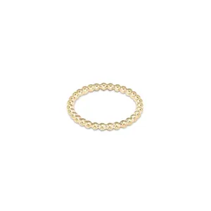 Classic Gold 2mm Bead Ring Size 8