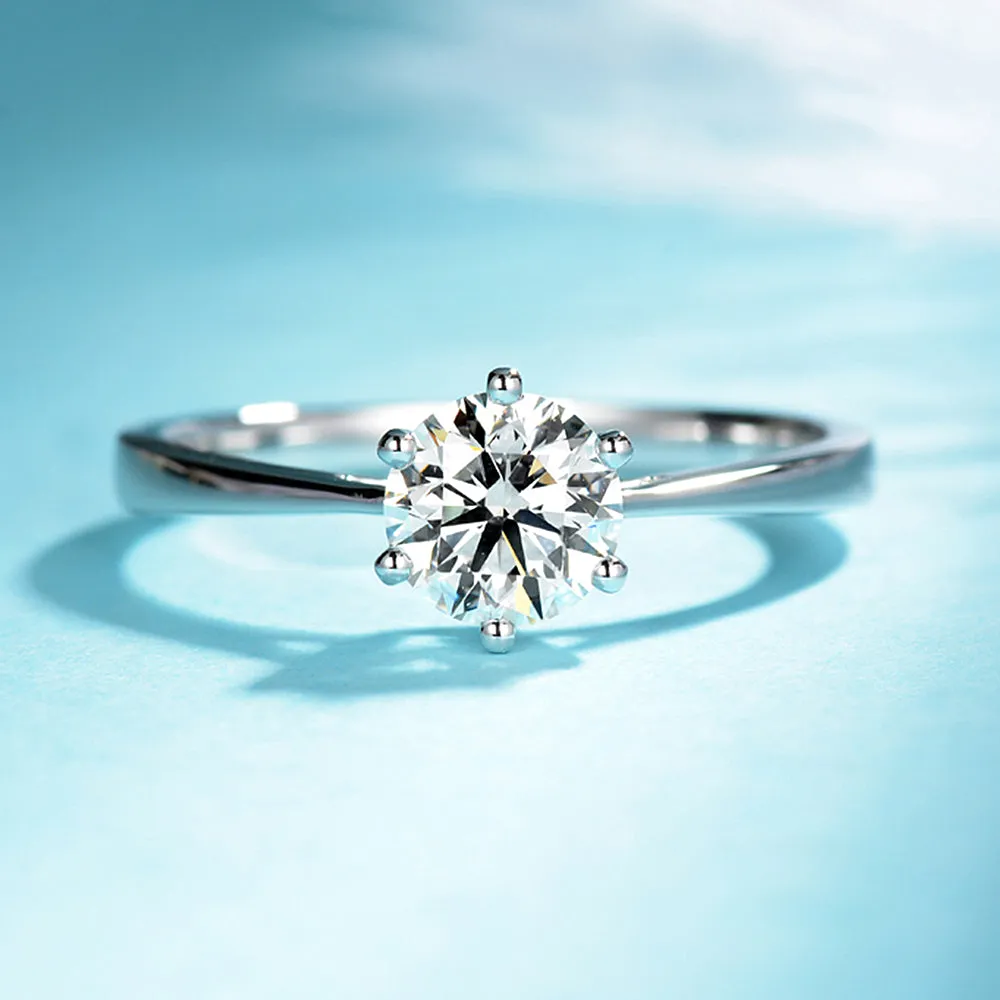 Classic Six Prong Lab-Grown Diamond Solitaire Ring