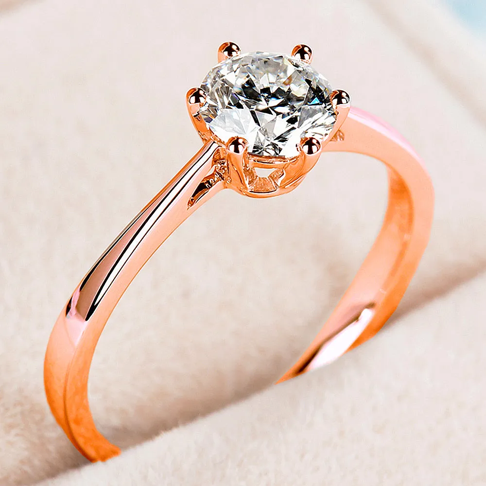 Classic Six Prong Lab-Grown Diamond Solitaire Ring