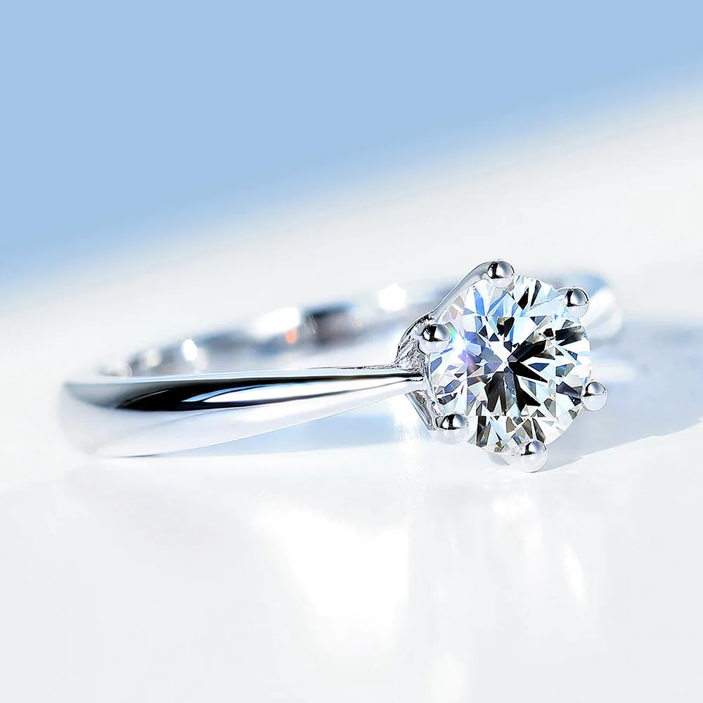 Classic Six Prong Lab-Grown Diamond Solitaire Ring