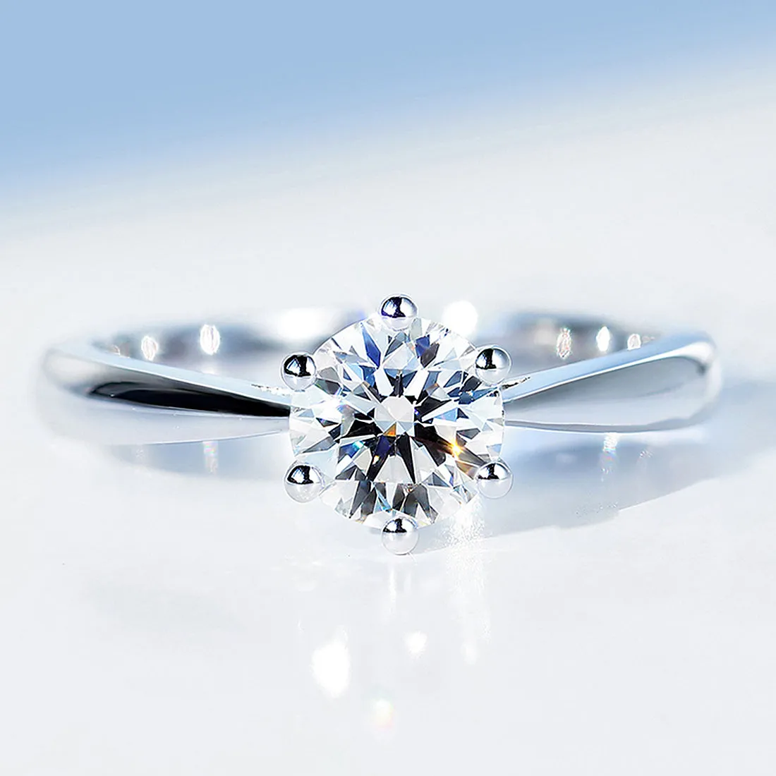 Classic Six Prong Lab-Grown Diamond Solitaire Ring
