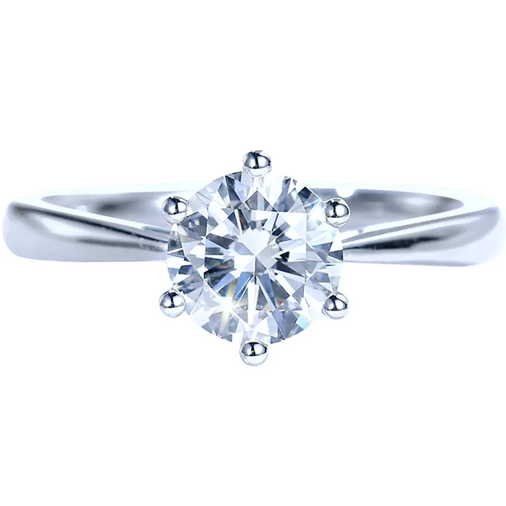 Classic Six Prong Lab-Grown Diamond Solitaire Ring