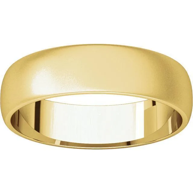 Classic Wedding Band - Bead Blast Finish