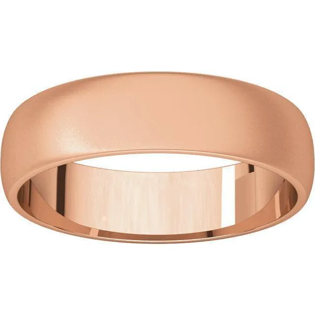 Classic Wedding Band - Bead Blast Finish
