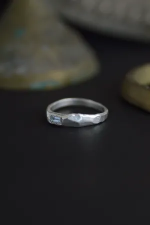 Cleo Aquamarine Silver Ring