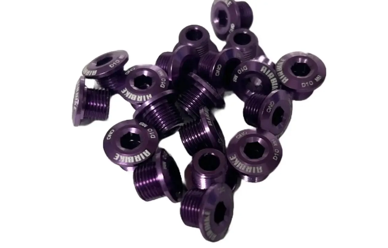 CNC Chainring Bolts - Single Speed Chain Rings - Black, Red, Green, Purple, Blue, Orange, Gold Air Bike UK