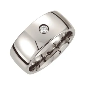 Cobalt 10mm .10 CTW Diamond Band Size 12