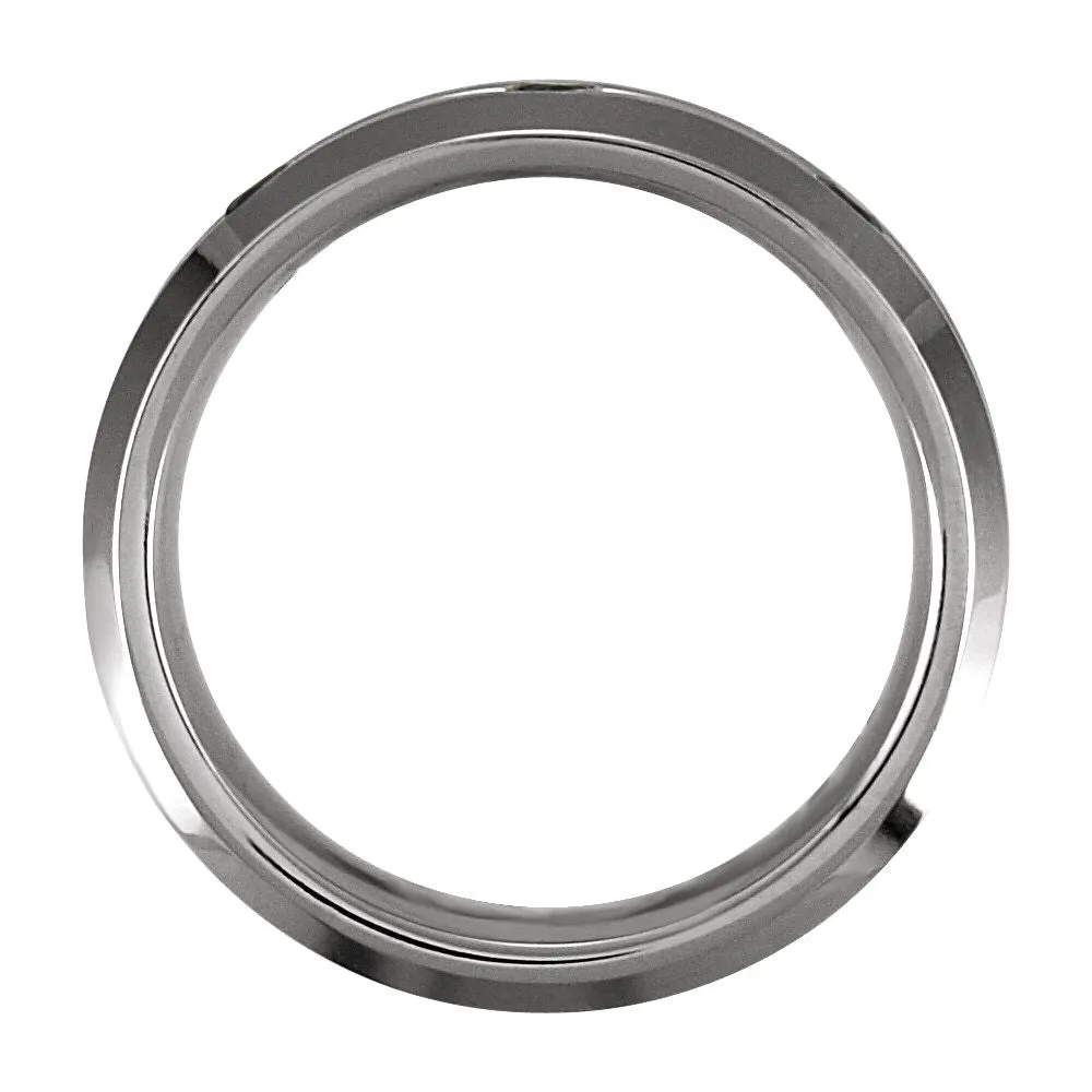 Cobalt .24 CTW Black Diamond Grooved Band 10