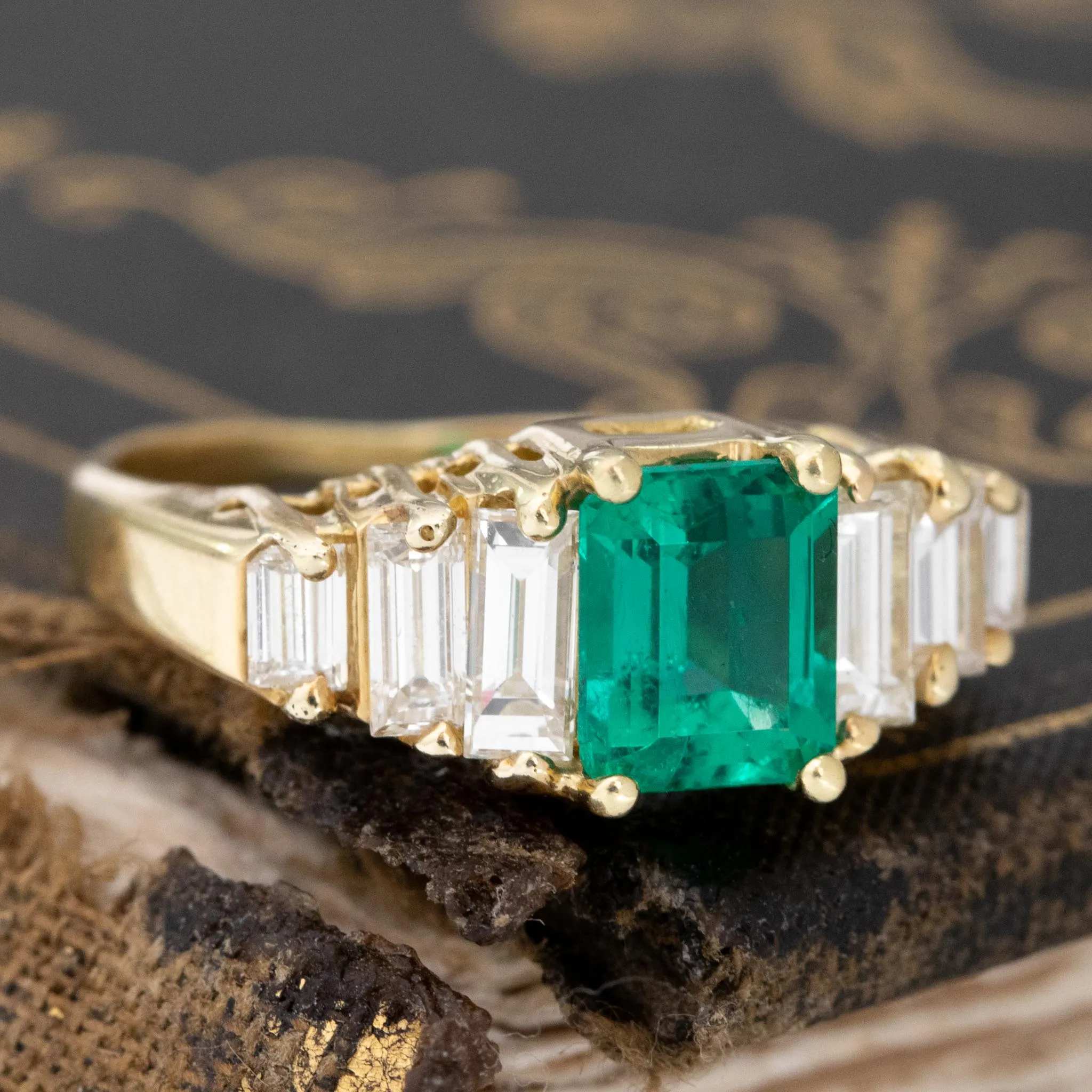 Colombian Emerald & Diamond Ring, AGL Minor