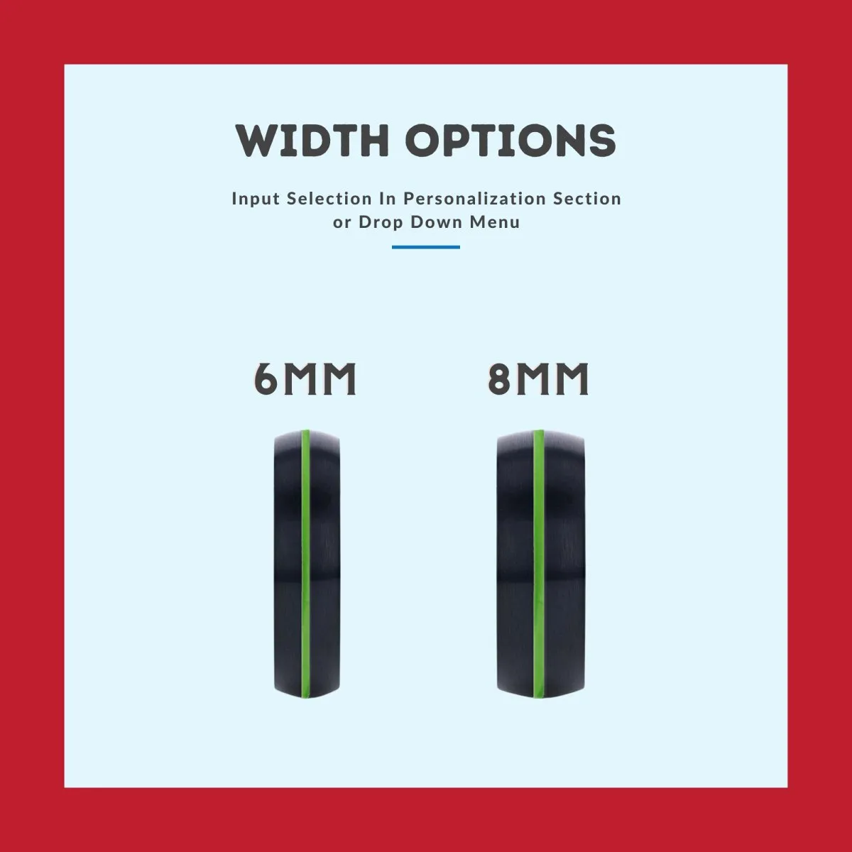 COLT | Red Ring, Black Tungsten Ring, Green Groove, Domed