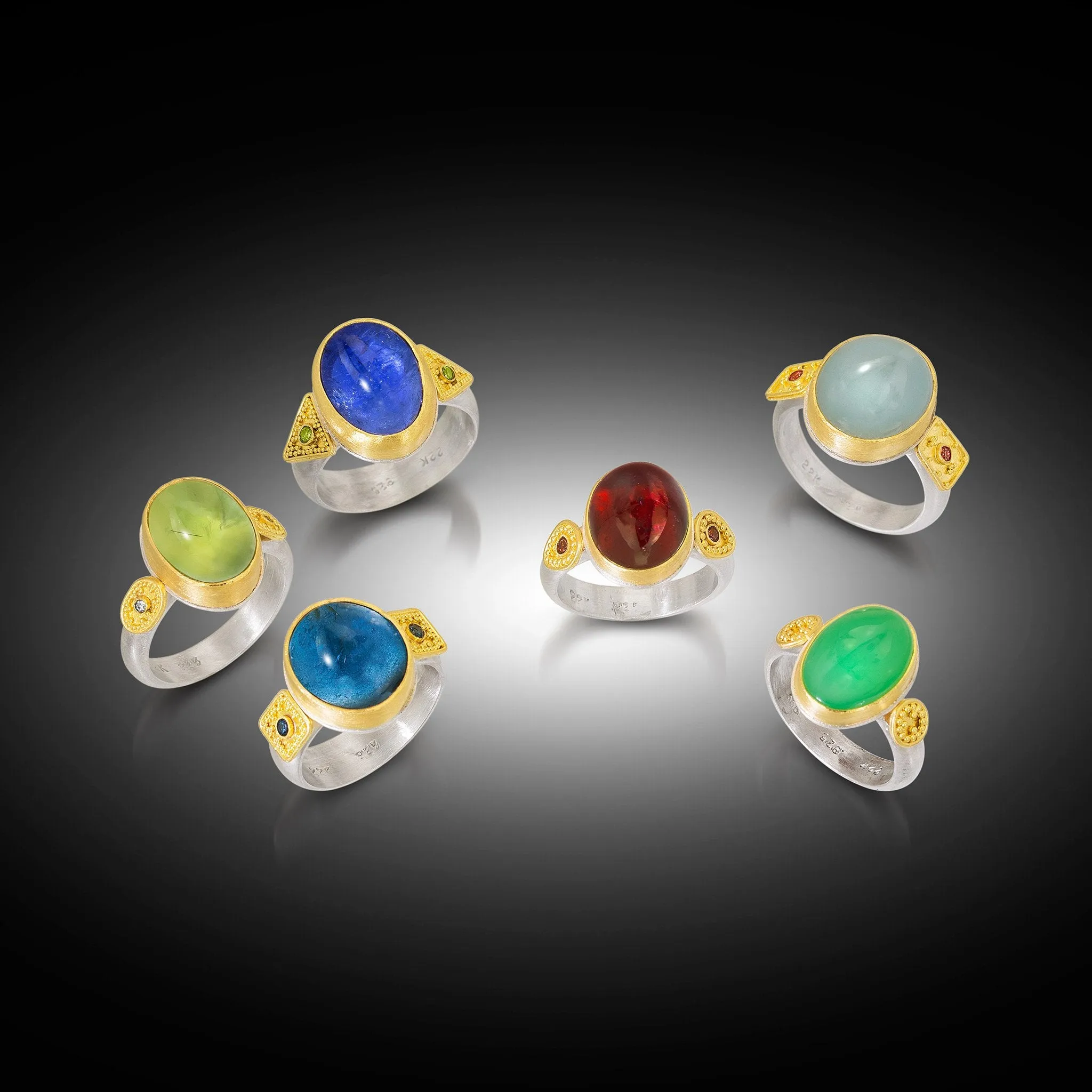 Crete Rings - Gaia  Prehnite Ring
