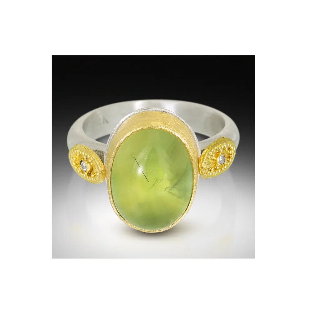 Crete Rings - Gaia  Prehnite Ring