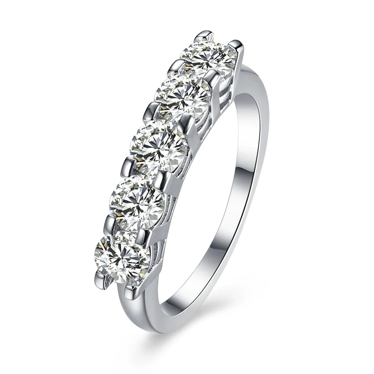 Crystal & Silver-Plated Linking Ring