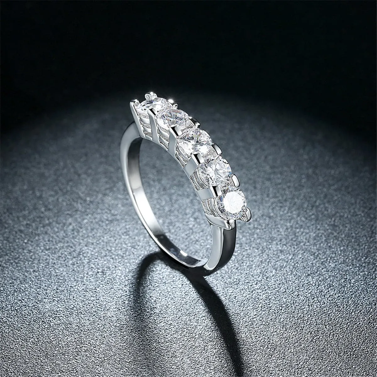 Crystal & Silver-Plated Linking Ring