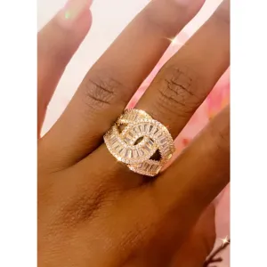 Crystal Baguette Ring