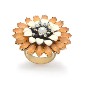 CRYSTAL FLOWER  RINGS #245NT5101 (1B16/9A4)