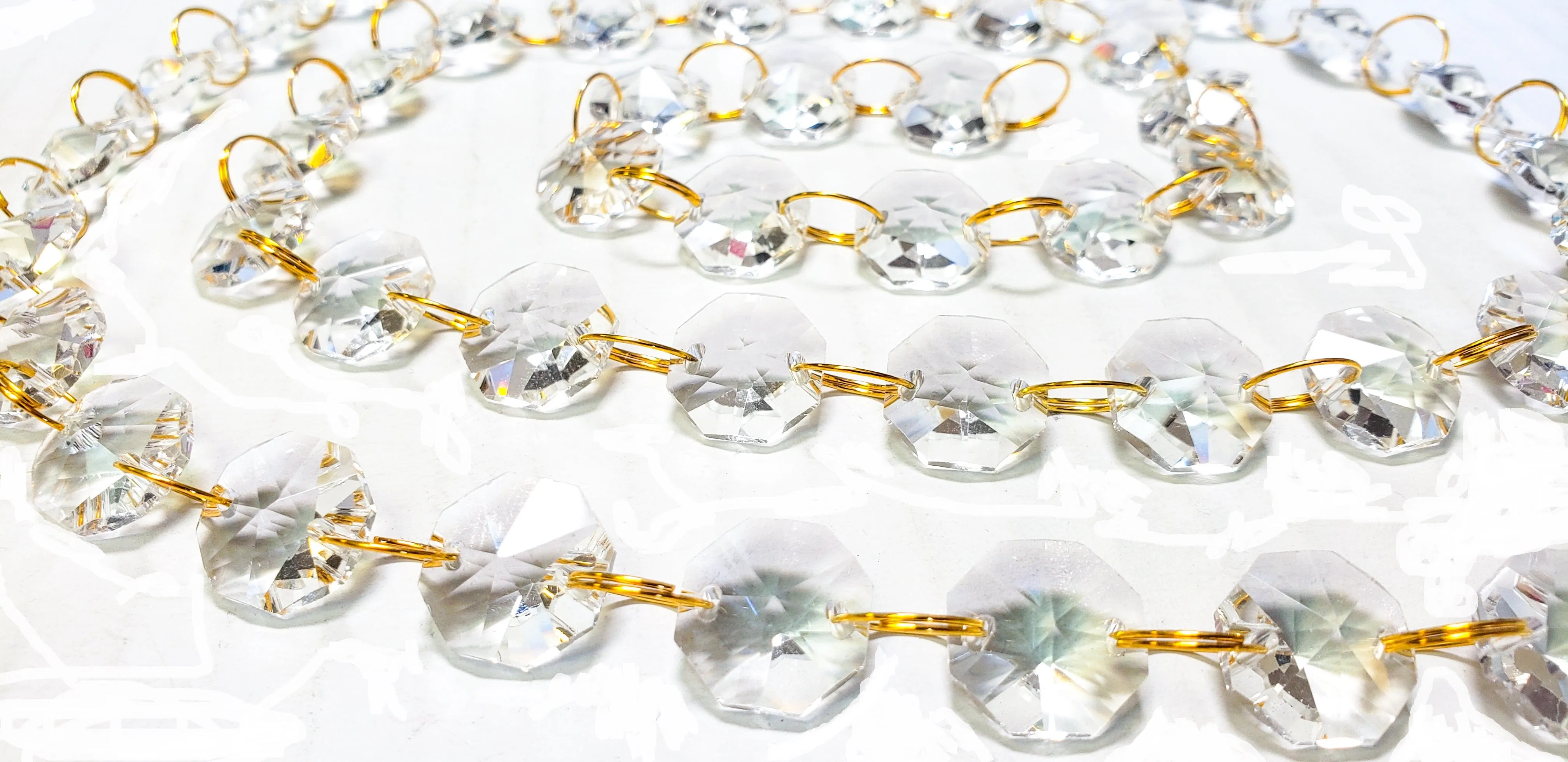Custom Order for Renee- 7 Yrds Clear with gold rings