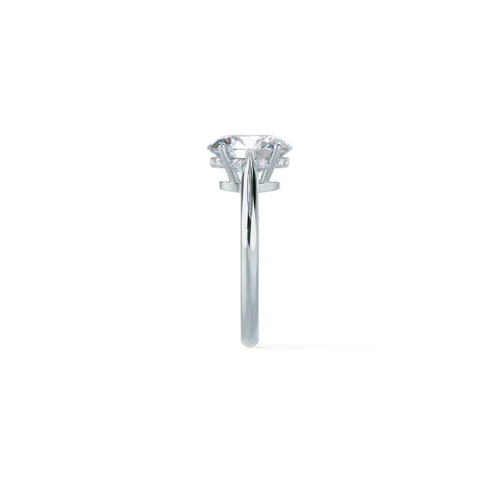 Custom Oval Classic Solitaire with Hidden Halo