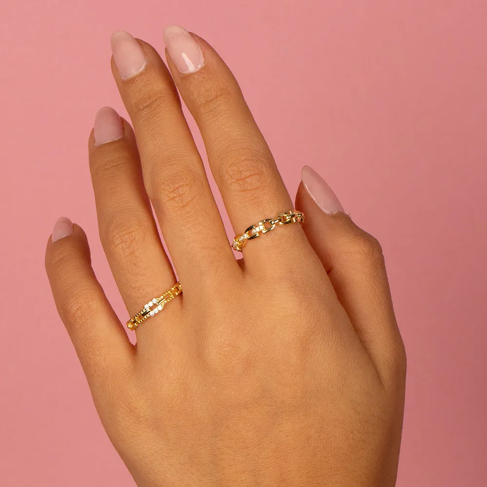 CZ Chain Link Ring