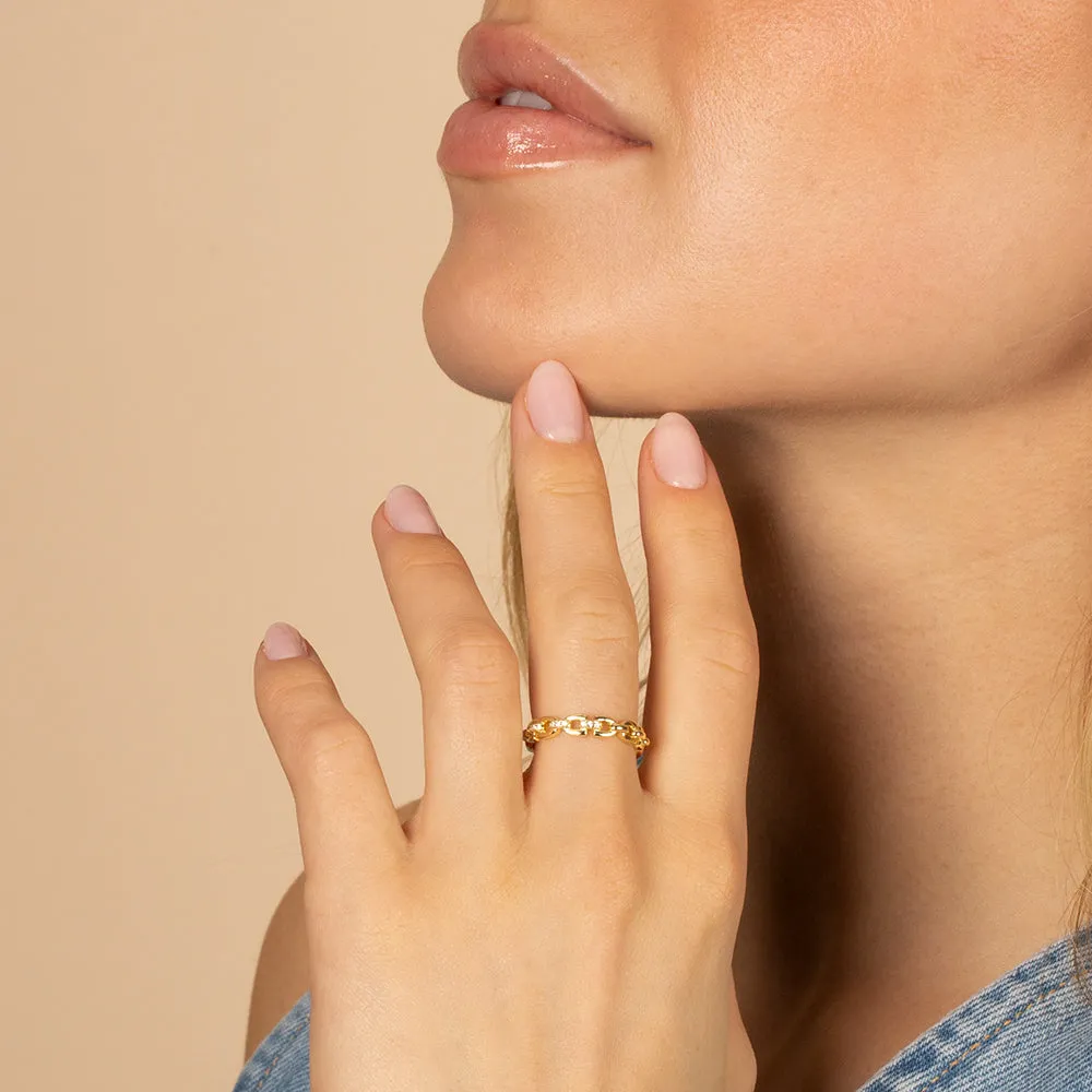 CZ Chain Link Ring